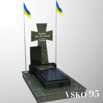 Пам'ятник для військового з зеленого граніту