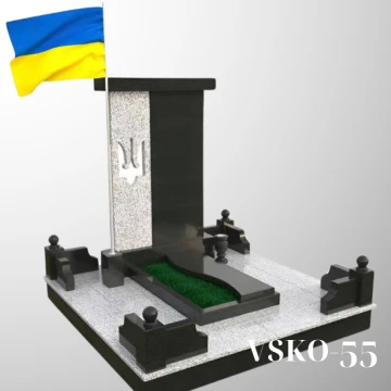 Пам'ятник для полеглого з чорного граніту