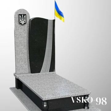 Пам'ятник для військового з сірого граніту