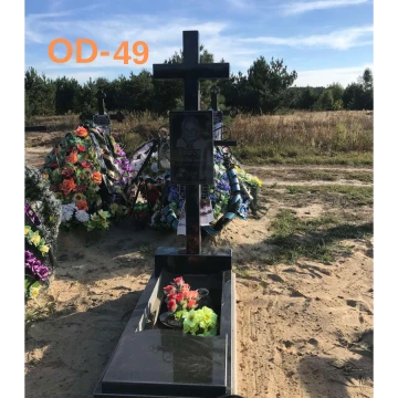 Одинарний пам'ятник чорного граніту