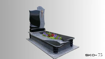 Пам'ятник з чорного та сірого граніту