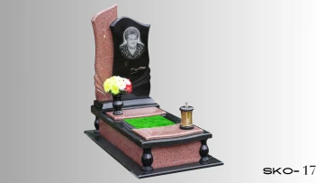 Пам'ятник з чорного та червоного граніту