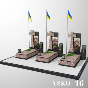 Пам'ятник для військового з рожевого граніту